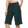imageWiWi Viscose from Bamboo Soft Sleep Shorts for Women Pajama Bottoms Lounge Plus Size Lightweight Short Pants S3XBlackish Green