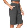 imageWiWi Viscose from Bamboo Soft Sleep Shorts for Women Pajama Bottoms Lounge Plus Size Lightweight Short Pants S3XCharcoal Heather