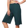 imageWiWi Viscose from Bamboo Soft Sleep Shorts for Women Pajama Bottoms Lounge Plus Size Lightweight Short Pants S3XDark Bluish Green