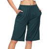 imageWiWi Viscose from Bamboo Soft Sleep Shorts for Women Pajama Bottoms Lounge Plus Size Lightweight Short Pants S3XDark Bluish Green