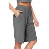 imageWiWi Viscose from Bamboo Soft Sleep Shorts for Women Pajama Bottoms Lounge Plus Size Lightweight Short Pants S3XDark Heather Grey