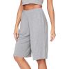 imageWiWi Viscose from Bamboo Soft Sleep Shorts for Women Pajama Bottoms Lounge Plus Size Lightweight Short Pants S3XHeather Grey