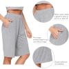 imageWiWi Viscose from Bamboo Soft Sleep Shorts for Women Pajama Bottoms Lounge Plus Size Lightweight Short Pants S3XHeather Grey