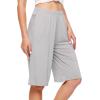 imageWiWi Viscose from Bamboo Soft Sleep Shorts for Women Pajama Bottoms Lounge Plus Size Lightweight Short Pants S3XLight Grey