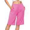 imageWiWi Viscose from Bamboo Soft Sleep Shorts for Women Pajama Bottoms Lounge Plus Size Lightweight Short Pants S3XRaspberry Pink