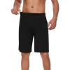 imageWiWi Viscose from Bamboo Pajama Short for Men Soft Knit Sleep Bottoms Summer Lounge Short Pants Cool Loungewear SXXLAblack