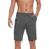 imageWiWi Viscose from Bamboo Pajama Short for Men Soft Knit Sleep Bottoms Summer Lounge Short Pants Cool Loungewear SXXLAdark Heather Grey