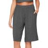 imageWiWi Viscose from Bamboo Soft Sleep Shorts for Women Pajama Bottoms Lounge Plus Size Lightweight Short Pants S3XCharcoal Heather