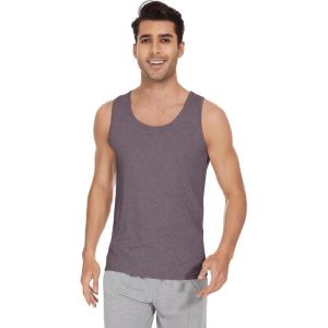 imageWiWi Viscose from Bamboo Mens Tank TShirt Soft Crewneck Undershirts Moisture Wicking Sleeveless Tanks Undershirt SXXLMisty Grey