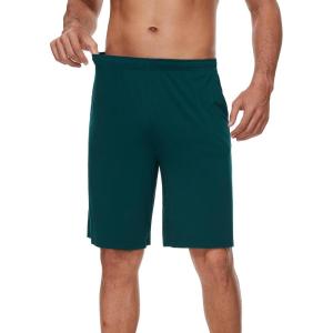 imageWiWi Viscose from Bamboo Pajama Short for Men Soft Knit Sleep Bottoms Summer Lounge Short Pants Cool Loungewear SXXLAforest Green