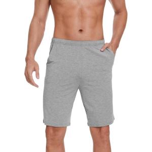 imageWiWi Viscose from Bamboo Pajama Short for Men Soft Knit Sleep Bottoms Summer Lounge Short Pants Cool Loungewear SXXLAheather Grey