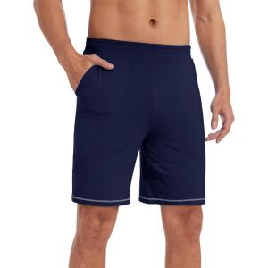 imageWiWi Viscose from Bamboo Pajama Short for Men Soft Knit Sleep Bottoms Summer Lounge Short Pants Cool Loungewear SXXLBnavy