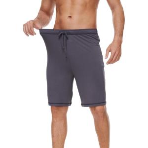 imageWiWi Viscose from Bamboo Pajama Short for Men Soft Knit Sleep Bottoms Summer Lounge Short Pants Cool Loungewear SXXLCdark Grey