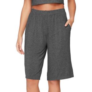 imageWiWi Viscose from Bamboo Soft Sleep Shorts for Women Pajama Bottoms Lounge Plus Size Lightweight Short Pants S3XCharcoal Heather
