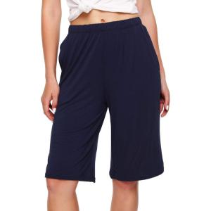 imageWiWi Viscose from Bamboo Soft Sleep Shorts for Women Pajama Bottoms Lounge Plus Size Lightweight Short Pants S3XNavy