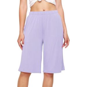 imageWiWi Viscose from Bamboo Soft Sleep Shorts for Women Pajama Bottoms Lounge Plus Size Lightweight Short Pants S3XTaro Purple