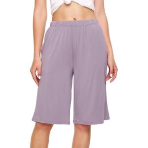 imageWiWi Viscose from Bamboo Soft Sleep Shorts for Women Pajama Bottoms Lounge Plus Size Lightweight Short Pants S3XViolet