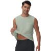 imageWiWi Men Pajamas Sleeveless Top Sleepwear TShirts Viscose from Bamboo Mens Tank Casual Loungewear Sleep Clothes Soft SXXLCameo Green