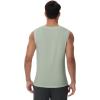 imageWiWi Men Pajamas Sleeveless Top Sleepwear TShirts Viscose from Bamboo Mens Tank Casual Loungewear Sleep Clothes Soft SXXLCameo Green