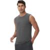imageWiWi Men Pajamas Sleeveless Top Sleepwear TShirts Viscose from Bamboo Mens Tank Casual Loungewear Sleep Clothes Soft SXXLDark Heather Grey
