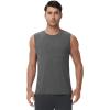 imageWiWi Men Pajamas Sleeveless Top Sleepwear TShirts Viscose from Bamboo Mens Tank Casual Loungewear Sleep Clothes Soft SXXLDark Heather Grey