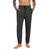 imageWiWi Mens Bamboo Viscose Pajama Jogger Pants Open Fly Lounge Bottoms Sleep Long Pj Joggers Sweatpant SXXLAcharcoal Heather
