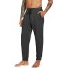 imageWiWi Mens Bamboo Viscose Pajama Jogger Pants Open Fly Lounge Bottoms Sleep Long Pj Joggers Sweatpant SXXLAcharcoal Heather