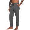 imageWiWi Mens Bamboo Viscose Pajama Jogger Pants Open Fly Lounge Bottoms Sleep Long Pj Joggers Sweatpant SXXLAdark Heather Grey