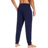 imageWiWi Mens Bamboo Viscose Pajama Jogger Pants Open Fly Lounge Bottoms Sleep Long Pj Joggers Sweatpant SXXLAnavy