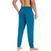 imageWiWi Mens Bamboo Viscose Pajama Jogger Pants Open Fly Lounge Bottoms Sleep Long Pj Joggers Sweatpant SXXLAteal Blue