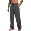 imageWiWi Mens Pajama Pants Soft Lounge Bottoms Sweatpants Button Fly Sleep Pjs Pant with Pockets Viscose from Bamboo SXXLCharcoal