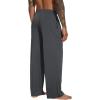 imageWiWi Mens Pajama Pants Soft Lounge Bottoms Sweatpants Button Fly Sleep Pjs Pant with Pockets Viscose from Bamboo SXXLCharcoal