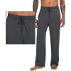 imageWiWi Mens Pajama Pants Soft Lounge Bottoms Sweatpants Button Fly Sleep Pjs Pant with Pockets Viscose from Bamboo SXXLCharcoal