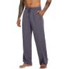 imageWiWi Mens Pajama Pants Soft Lounge Bottoms Sweatpants Button Fly Sleep Pjs Pant with Pockets Viscose from Bamboo SXXLDark Grey