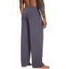 imageWiWi Mens Pajama Pants Soft Lounge Bottoms Sweatpants Button Fly Sleep Pjs Pant with Pockets Viscose from Bamboo SXXLDark Grey