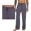 imageWiWi Mens Pajama Pants Soft Lounge Bottoms Sweatpants Button Fly Sleep Pjs Pant with Pockets Viscose from Bamboo SXXLDark Grey