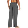 imageWiWi Mens Pajama Pants Soft Lounge Bottoms Sweatpants Button Fly Sleep Pjs Pant with Pockets Viscose from Bamboo SXXLDark Heather Grey