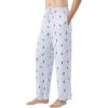 imageWiWi Mens Pajama Pants Soft Lounge Bottoms Sweatpants Button Fly Sleep Pjs Pant with Pockets Viscose from Bamboo SXXLSkiing on Light Blue
