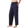 imageWiWi Mens Pajama Pants Soft Lounge Bottoms Sweatpants Button Fly Sleep Pjs Pant with Pockets Viscose from Bamboo SXXLSkiing on Navy