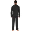 imageWiWi Mens Pajama Set Soft Sleepwear Button Down Pajamas Sets Classic Notch Collar Loungewear Viscose from Bamboo Pjs SXXLAblack