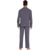 imageWiWi Mens Pajama Set Soft Sleepwear Button Down Pajamas Sets Classic Notch Collar Loungewear Viscose from Bamboo Pjs SXXLAdark Grey