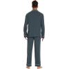 imageWiWi Mens Pajama Set Soft Sleepwear Button Down Pajamas Sets Classic Notch Collar Loungewear Viscose from Bamboo Pjs SXXLAgrayish Blue