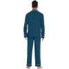 imageWiWi Mens Pajama Set Soft Sleepwear Button Down Pajamas Sets Classic Notch Collar Loungewear Viscose from Bamboo Pjs SXXLAink Blue