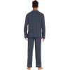 imageWiWi Mens Pajama Set Soft Sleepwear Button Down Pajamas Sets Classic Notch Collar Loungewear Viscose from Bamboo Pjs SXXLAmidnight Blue