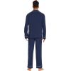 imageWiWi Mens Pajama Set Soft Sleepwear Button Down Pajamas Sets Classic Notch Collar Loungewear Viscose from Bamboo Pjs SXXLAnavy
