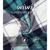 imageWiWi Mens Pajama Set Soft Sleepwear Button Down Pajamas Sets Classic Notch Collar Loungewear Viscose from Bamboo Pjs SXXLAnavyRed Plaid