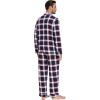 imageWiWi Mens Pajama Set Soft Sleepwear Button Down Pajamas Sets Classic Notch Collar Loungewear Viscose from Bamboo Pjs SXXLAnavyRed Stripe Plaid