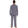 imageWiWi Mens Pajama Set Soft Sleepwear Button Down Pajamas Sets Classic Notch Collar Loungewear Viscose from Bamboo Pjs SXXLApurplish Grey
