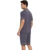 imageWiWi Mens Pajama Set Soft Sleepwear Button Down Pajamas Sets Classic Notch Collar Loungewear Viscose from Bamboo Pjs SXXLBdark Grey