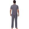 imageWiWi Mens Pajama Set Soft Sleepwear Button Down Pajamas Sets Classic Notch Collar Loungewear Viscose from Bamboo Pjs SXXLCdark Grey